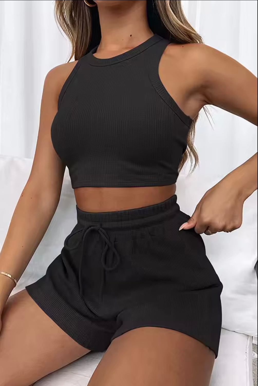 2-piece shorts and crop top set